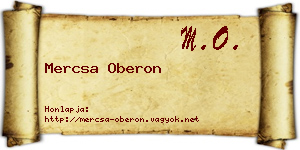 Mercsa Oberon névjegykártya